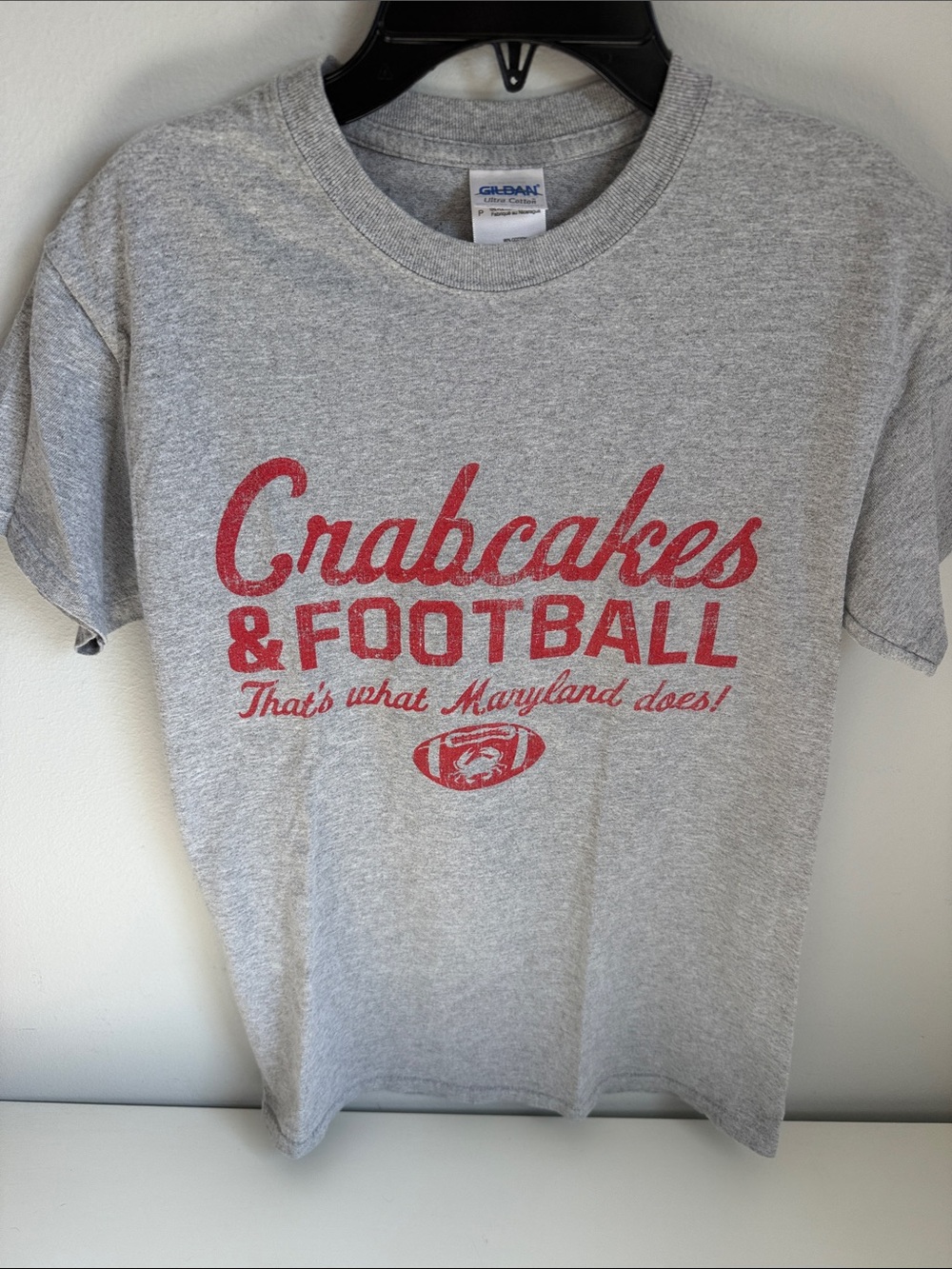 Maryland Crabcakes and Football gray T-Shirt